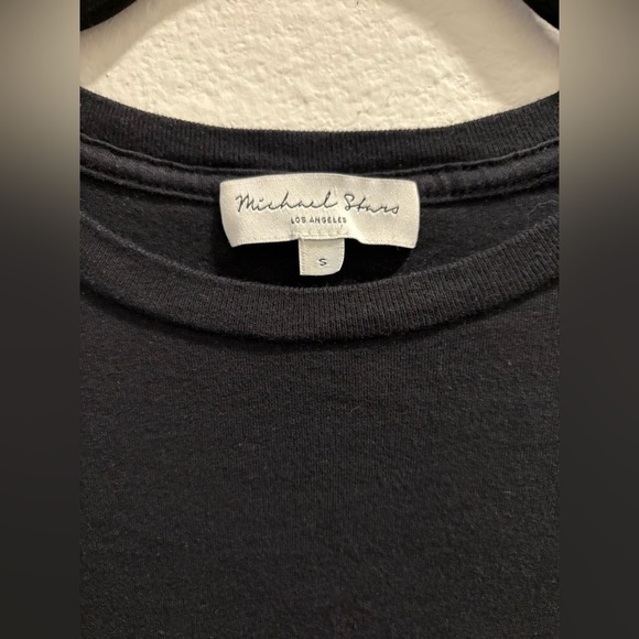 Michael Stars The Tee in Vote Long Sleeve, size S, 100% cotton in black - Picture 4 of 7